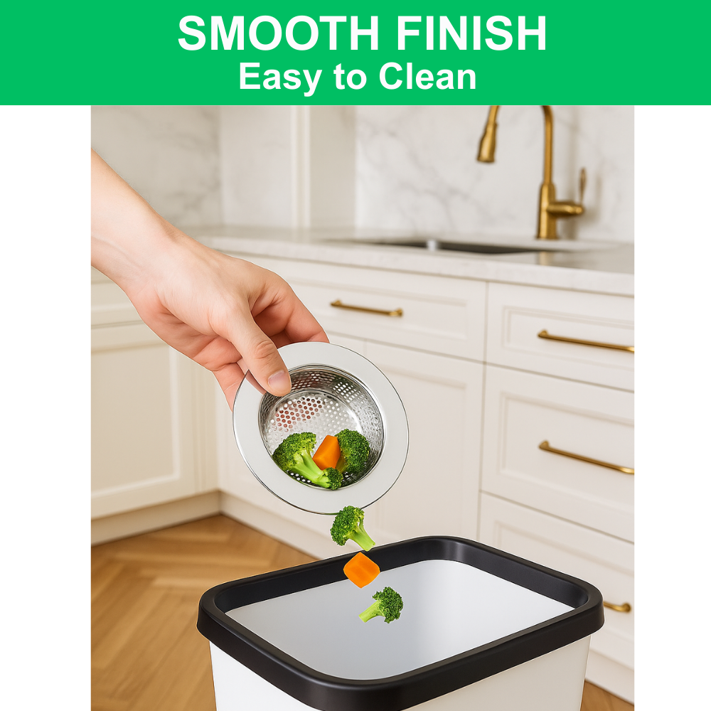 2-Pack Kitchen Sink Strainer – Stainless Steel, 4.5 Inch, Rust-Free, Dishwasher Safe
