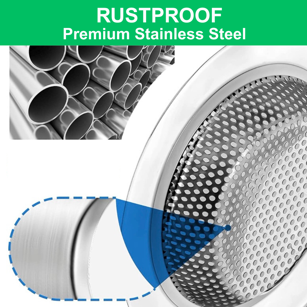 2-Pack Kitchen Sink Strainer – Stainless Steel, 4.5 Inch, Rust-Free, Dishwasher Safe